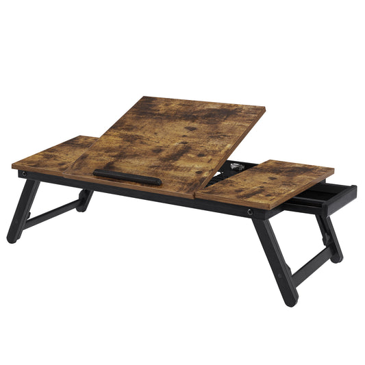 VALORA Folding Laptop Table, Rustic Brown, Loft Style LLD110B01