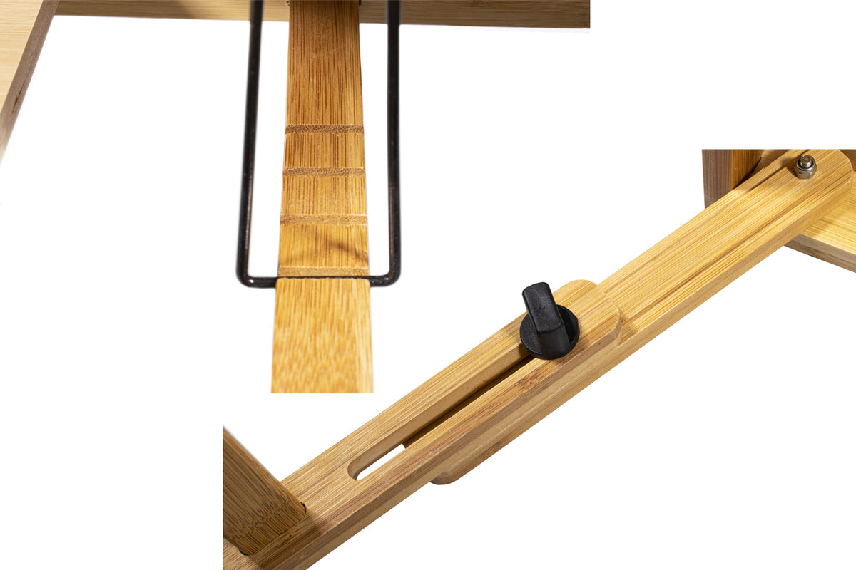 VALORA Bamboo Laptop Table XL - Adjustable, Foldable, Multi-Use